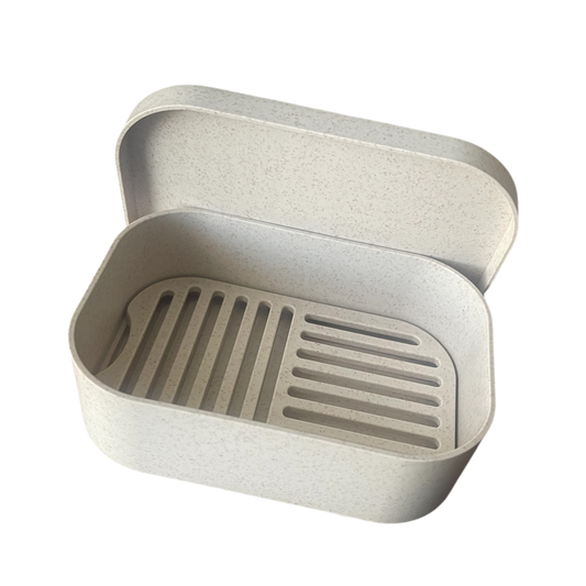 Boîte à savon en plastique beige