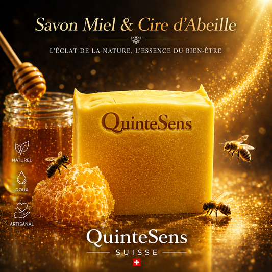 Savon Miel & Cire d'Abeille : Trésor de la Ruche Pour une Peau réparée et protégée - QuinteSens