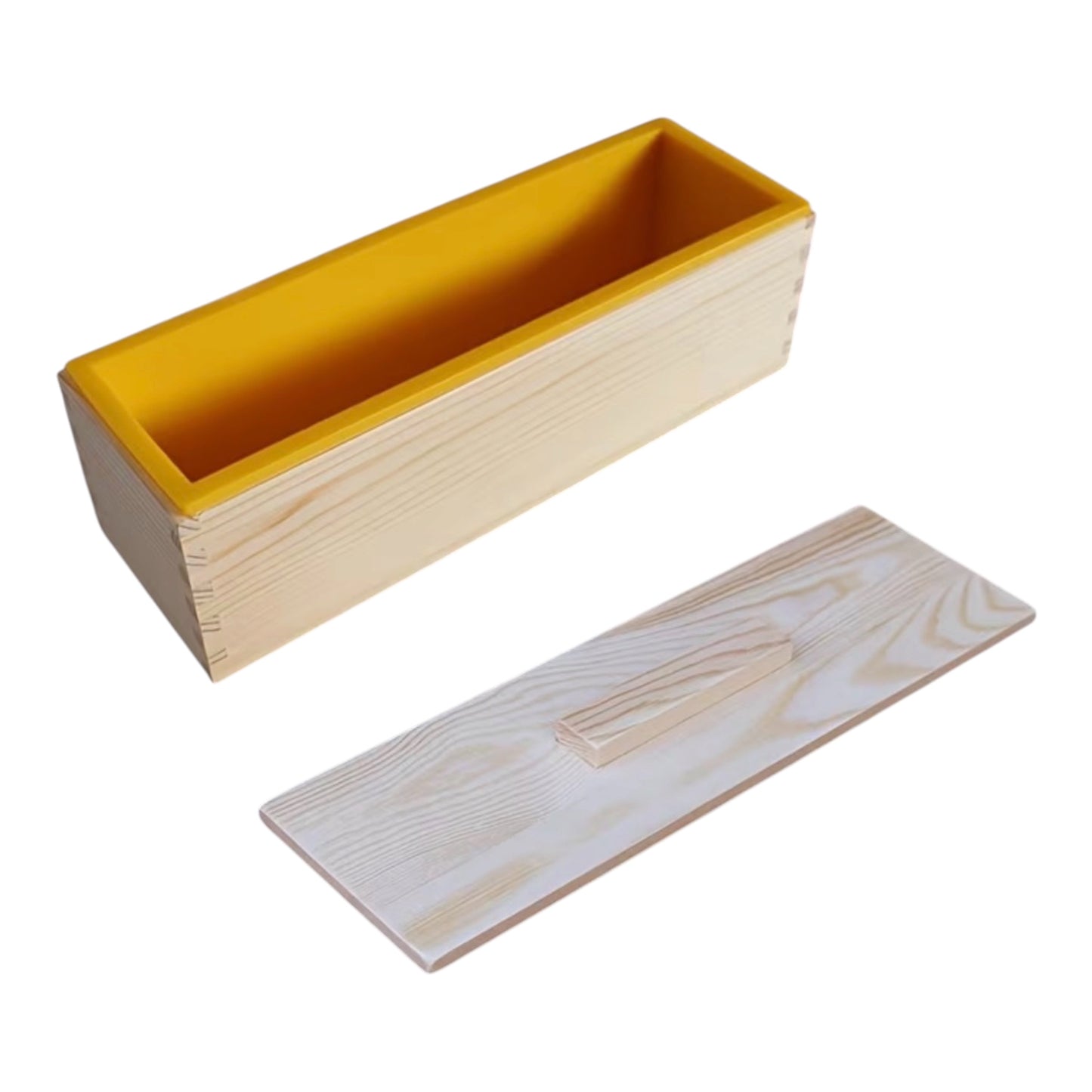 Moule à savon silicone avec boîte en bois et couvercle
