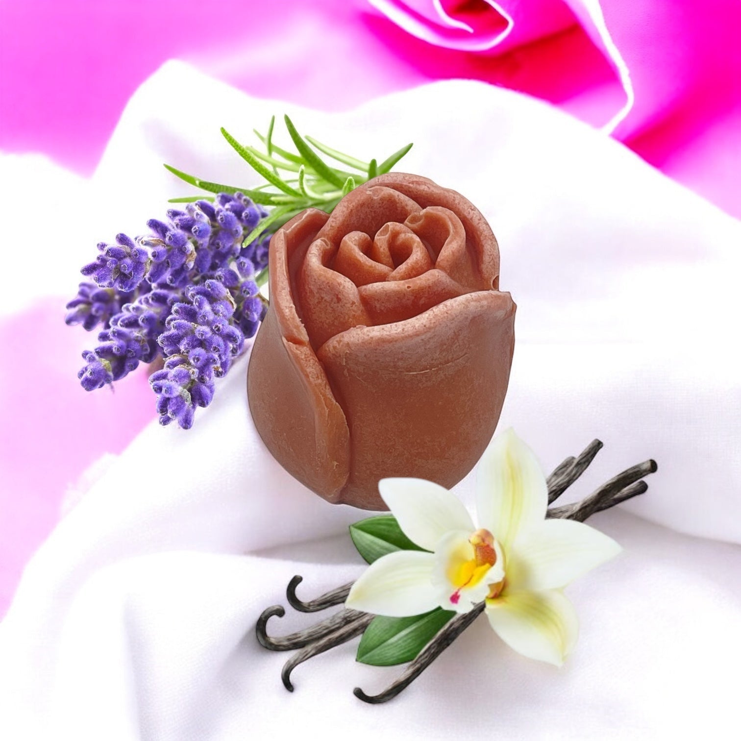 Savon Rose Éternelle : Vanille & Lavande - QuinteSens