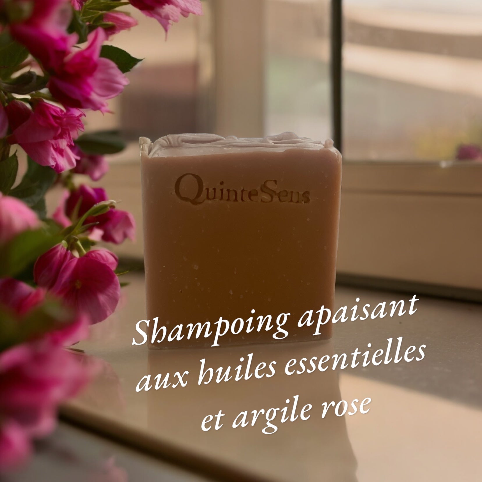 Shampoing : apaisant aux huiles essentielles et argile rose - QuinteSens