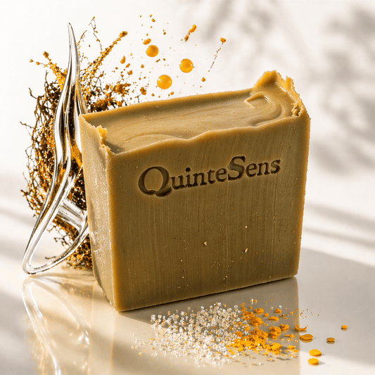Vétiver : un savon qui évoque les sous - bois, l'encens, et un léger aspect cacahuète - QuinteSens