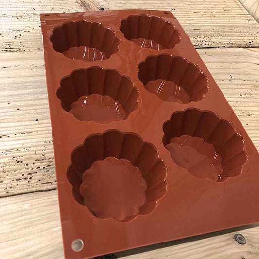 Silikonform für 6 Seifen